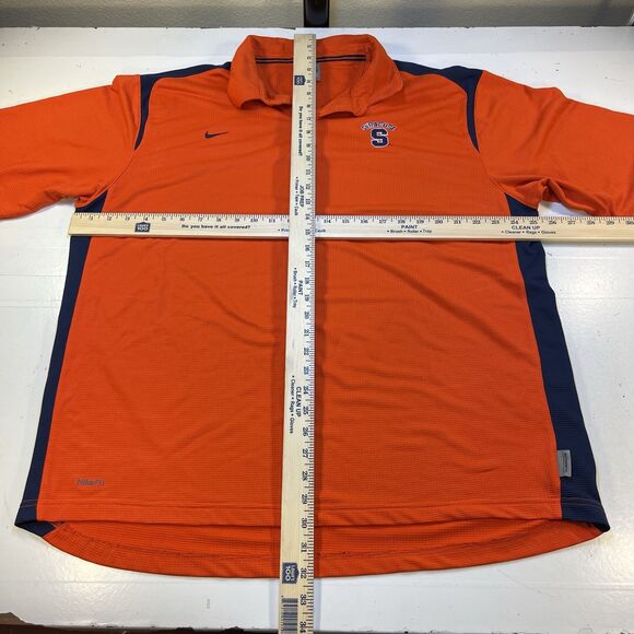 SYRACUSE COLLEGE FOOTBALL SU GOLF POLO SHIRT Mens XL Orange Nike - Picture 5 of 5